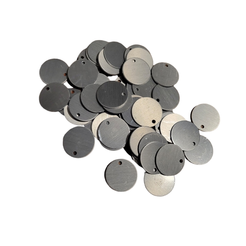 50pk - 1" Round Stamping Blanks Silver Aluminum 14 Gauge